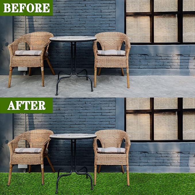 AYOHA Artificial Turf 3 ft x 36 ft with Drainage, 1.38 Inch Realistic Fake Grass Rug Indoor Outdoor Lawn Landscape for Garden, Balcony, Patio, Synthetic Grass Mat for Dogs, Customized