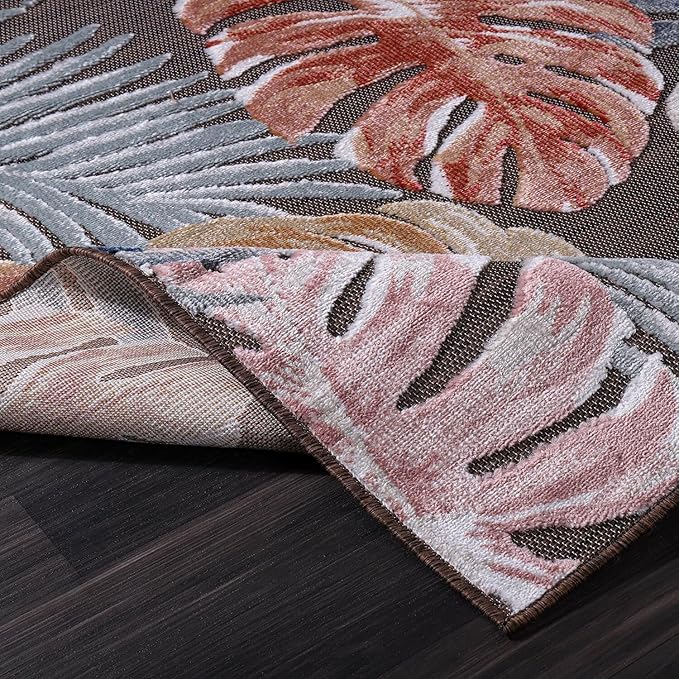 CAMILSON Runner Outdoor Rugs Oriental Retro Traditional Floral Medallion Area Rug 2x7 Non-Shedding Stain Resistant Indoor Carpet for Bathroom Hallway Kitchen Office (2 x 7 / Brown)
