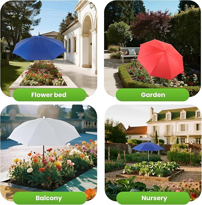 Plant Umbrellas for Outdoor Plants,3 Pack Garden Umbrella Shade for Potted Plants and Garden Beds,23.6" Sun Shade Covers