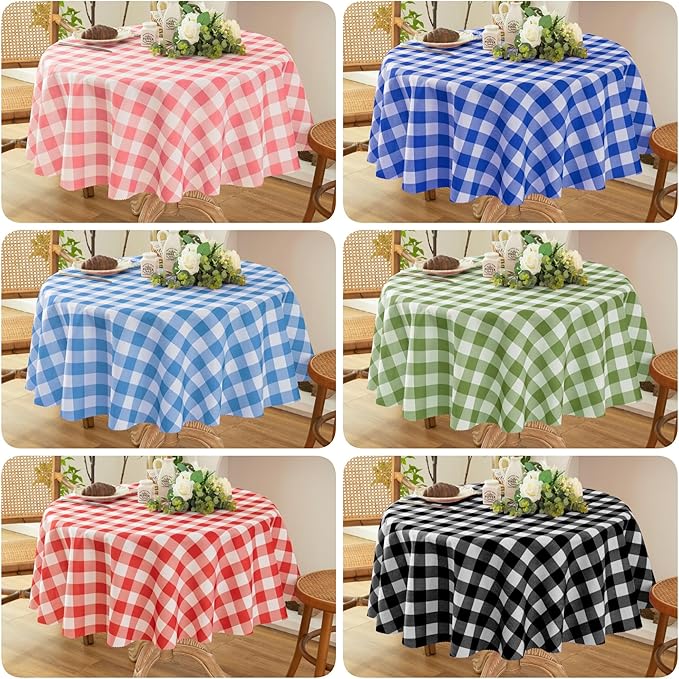 Classic Gingham Buffalo Tablecloth Fabric - Oblong 58x144 Inch Water Proof Checkered Table Cloth for Indoor Outdoor - Table Cover for Birthday, Picnics, BBQs, and Parties