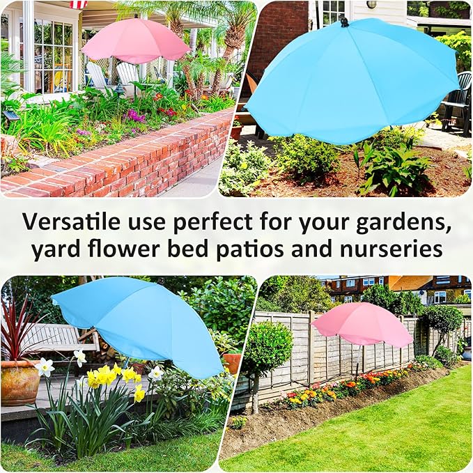 26 Inch Plant Umbrellas for Outdoor Plants Garden Umbrella Shade for Potted Plant, Garden Bed Flower Pot Provide Shade to Defend Blazing Sun