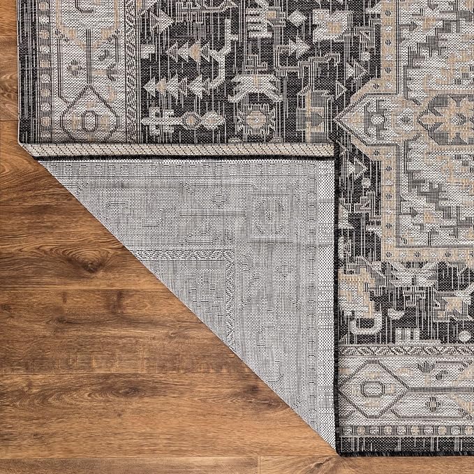 Keen Home Design Terrace Outdoor Runner Rug - 26"x91" Washable Indoor/Outdoor Rug for Patio, Kitchen, Balcony, Beach, Garden, Deck and Porch, Size: 2'2" x 7'7", Medallion