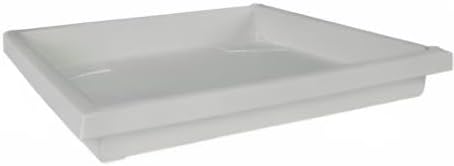The HC Companies Accent Square Plant Saucer - Durable Plastic Trays for Plants - Stylish Square Tray for Water Drainage - UV Resistant Planter Saucer for Indoor & Outdoor Use (11”, White, Pack of 1)
