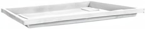 The HC Companies Venetian Rectangular Plant Tray - Lightweight Plastic Plant Saucer - Plant Drip Trays for Drainage - UV Resistant Pot Saucer for Indoor & Outdoor Use (17.5” White, Pack of 1)