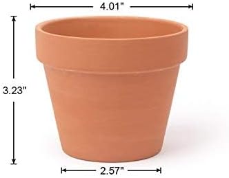 CFKJ [26 Pack] 4" Planter Nursery Pots Terracotta Pot Clay Pots Clay Ceramic Pottery Cactus Flower Pots Succulent Nursery Pots Garden Terra Cotta Pots with Drainage Hole (26)