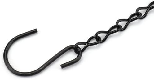 Suwimut 157 Inch Hanging Chains, Black Metal Hanging Chain with 30 S Hooks and 30 Clips for Bird Feeders, Birdbaths, Planters, Wind Chimes, Lanterns, Grow Lights and Ornaments, Outdoor Indoor Use