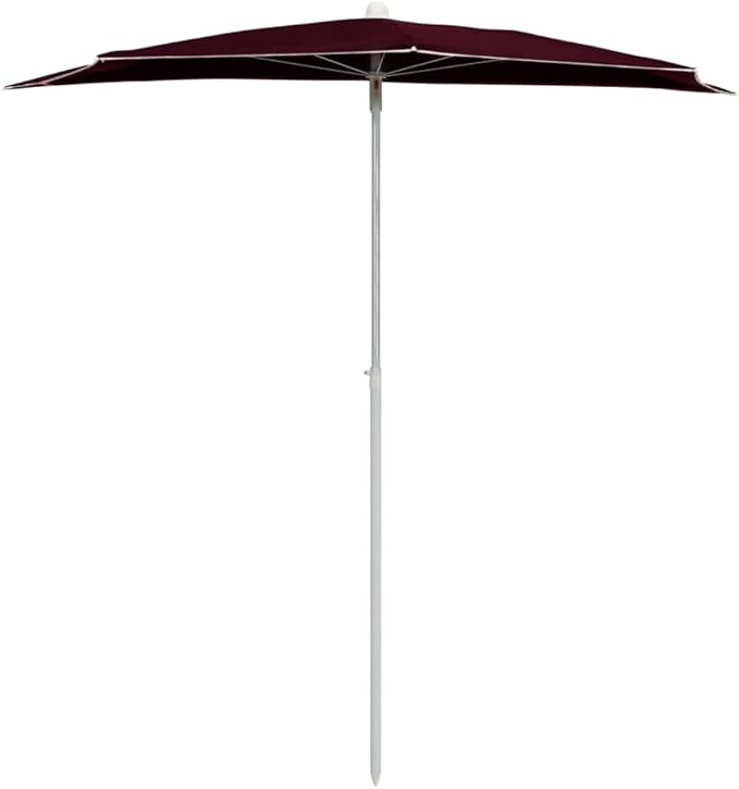 Garden Half Parasol with Pole,Sun Shade Umbrella,Outdoor Umbrellas,Patio Umbrella,Table Umbrella,Picnic Umbrella,for Patios,Gardens,Balconies,Decks, 70.9"x35.4" Sand