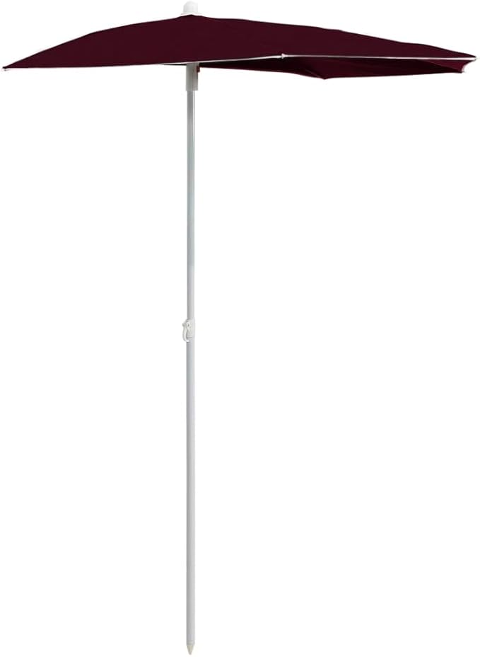 Garden Half Parasol with Pole,Sun Shade Umbrella,Outdoor Umbrellas,Patio Umbrella,Table Umbrella,Picnic Umbrella,for Patios,Gardens,Balconies,Decks, 70.9"x35.4" Sand
