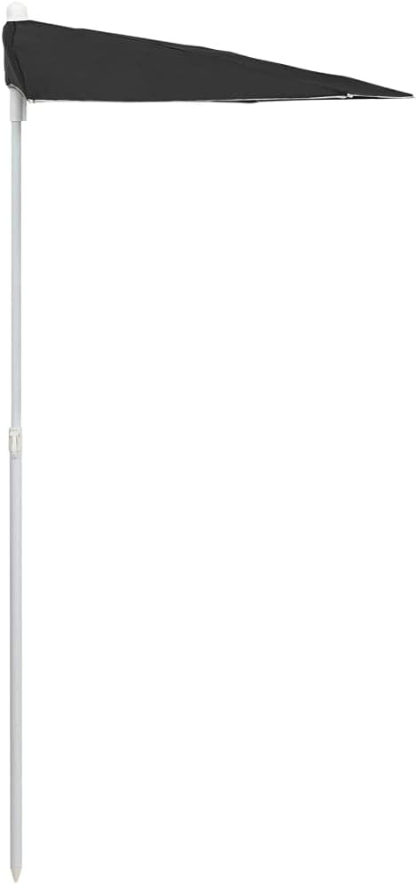 Garden Half Parasol with Pole,Sun Shade Umbrella,Outdoor Umbrellas,Patio Umbrella,Table Umbrella,Picnic Umbrella,for Patios,Gardens,Balconies,Decks, 70.9"x35.4" Sand