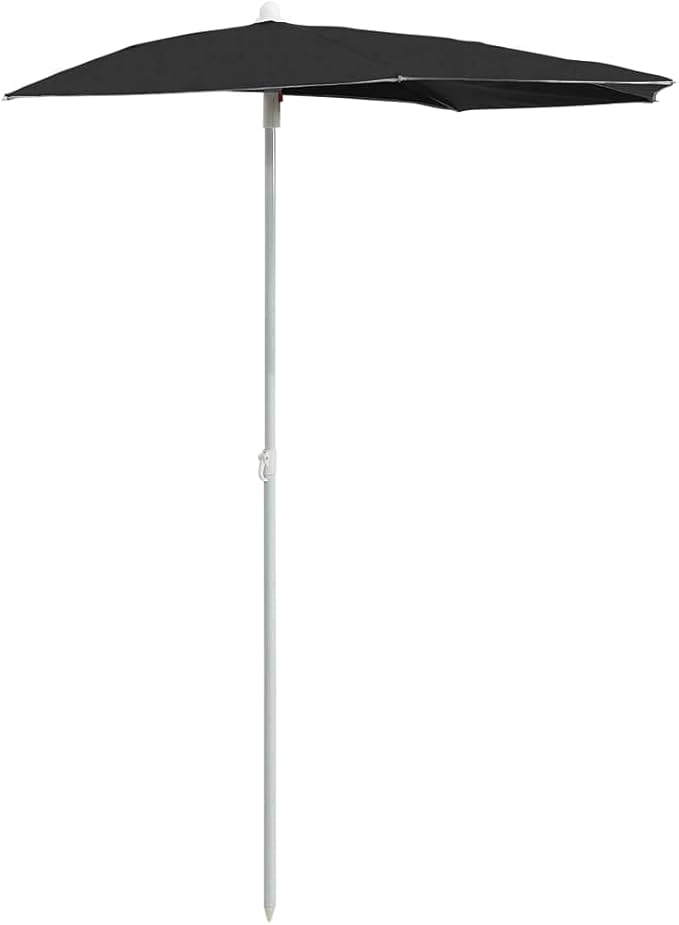 Garden Half Parasol with Pole,Sun Shade Umbrella,Outdoor Umbrellas,Patio Umbrella,Table Umbrella,Picnic Umbrella,for Patios,Gardens,Balconies,Decks, 70.9"x35.4" Sand