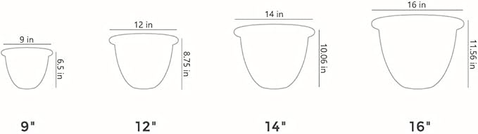 The HC Companies Sevilla Flower Planters - Outdoor & Indoor Planter - Round Self Watering Plant Pots for Herbs & More (12”, White, Pack of 1)