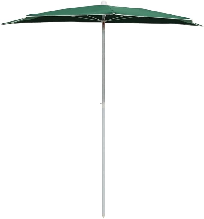 Garden Half Parasol with Pole,Sun Shade Umbrella,Outdoor Umbrellas,Patio Umbrella,Table Umbrella,Picnic Umbrella,for Patios,Gardens,Balconies,Decks, 70.9"x35.4" Sand