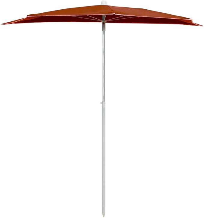 Garden Half Parasol with Pole,Sun Shade Umbrella,Outdoor Umbrellas,Patio Umbrella,Table Umbrella,Picnic Umbrella,for Patios,Gardens,Balconies,Decks, 70.9"x35.4" Sand