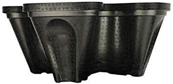 Mr. Stacky Large 64 Quart Stackable Planter 5-Pack - Grow More in Less Space - Plant Pots and Stack - DIY Vertical Gardening System - for Growing Veggies, Herbs, Garden Greens, Starwberries (Black)