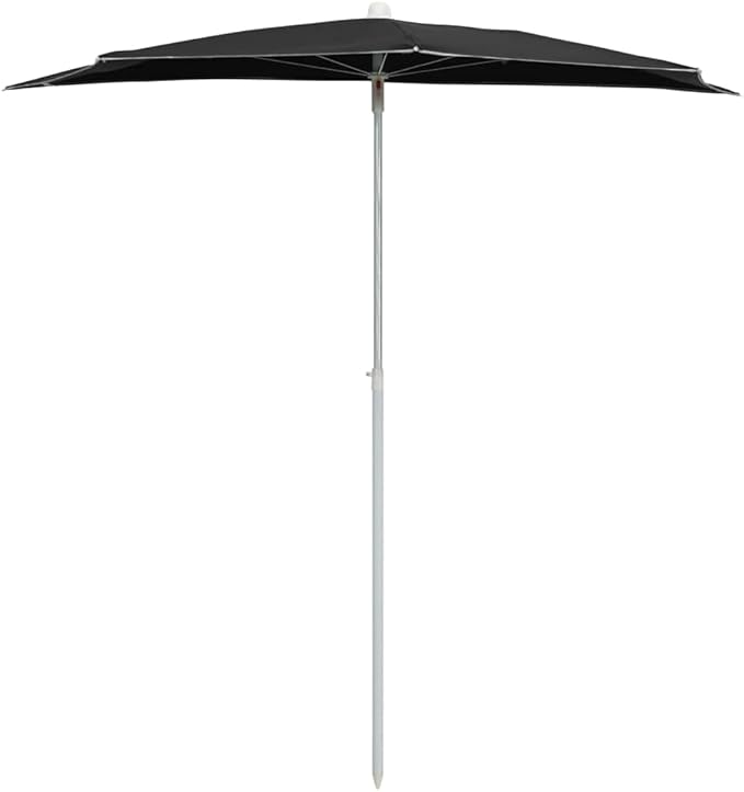 Garden Half Parasol with Pole,Sun Shade Umbrella,Outdoor Umbrellas,Patio Umbrella,Table Umbrella,Picnic Umbrella,for Patios,Gardens,Balconies,Decks, 70.9"x35.4" Sand