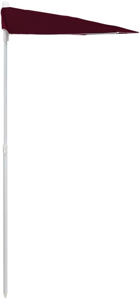 Garden Half Parasol with Pole,Sun Shade Umbrella,Outdoor Umbrellas,Patio Umbrella,Table Umbrella,Picnic Umbrella,for Patios,Gardens,Balconies,Decks, 70.9"x35.4" Sand