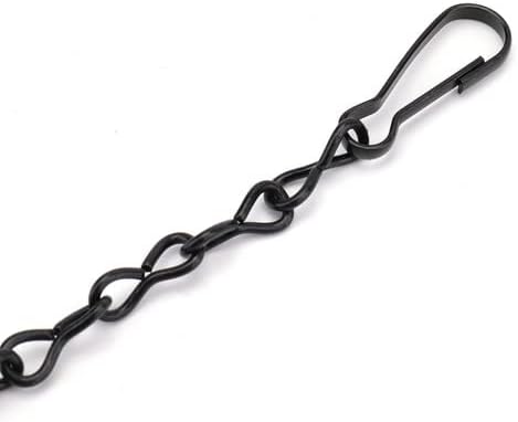 Suwimut 157 Inch Hanging Chains, Black Metal Hanging Chain with 30 S Hooks and 30 Clips for Bird Feeders, Birdbaths, Planters, Wind Chimes, Lanterns, Grow Lights and Ornaments, Outdoor Indoor Use