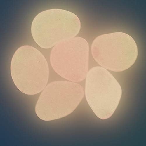 QTTLLI 20Pcs 4.5CM Large Glow Pebbles Glow in The Dark Decorative Stones Rocks for Garden Path Walkway Yard Fish Tank, Watermelon Red
