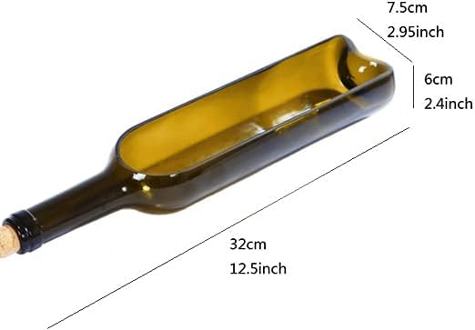 Wine Bottle Cutting pots, Succulent Planter,Flower Pot,Glass Candle Holder,Fruit Salad Tray Table Decoration Glass Art Crafts for Bar Cafe Restaurant(5PCS-Coffee)