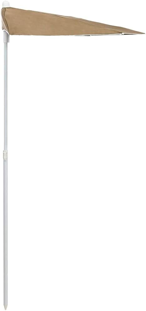 Garden Half Parasol with Pole,Sun Shade Umbrella,Outdoor Umbrellas,Patio Umbrella,Table Umbrella,Picnic Umbrella,for Patios,Gardens,Balconies,Decks, 70.9"x35.4" Sand