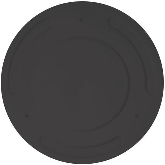 Bloem Mathers Round Planter with Saucer Tray: 10" - Black - Modern Design, Durable Plastic Pot, Removable Saucer, for Indoor & Outdoor Use, Gardening, 2.6 Gallon Capacity