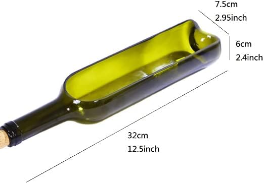 Wine Bottle Cutting pots, Succulent Planter,Flower Pot,Glass Candle Holder,Fruit Salad Tray Table Decoration Glass Art Crafts for Bar Cafe Restaurant(1PCS-Green)