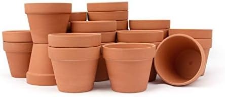 CFKJ [26 Pack] 4" Planter Nursery Pots Terracotta Pot Clay Pots Clay Ceramic Pottery Cactus Flower Pots Succulent Nursery Pots Garden Terra Cotta Pots with Drainage Hole (26)