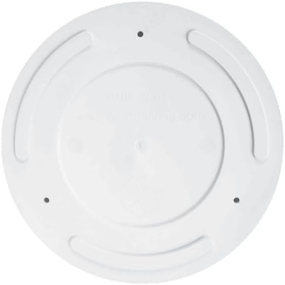 Bloem Mathers 8" White Round Modern Resin Garden Planter Pot with Drainage Holes and Removable Saucer Tray Included