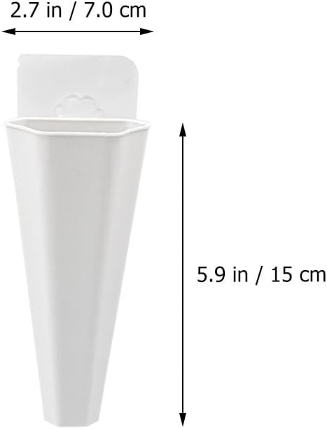 Yardwe Hanging Flower Pot 9Pcs Set White Plastic Wall Planters for Indoor and Outdoor Garden Decor Hydroponic and Trailing Compatible