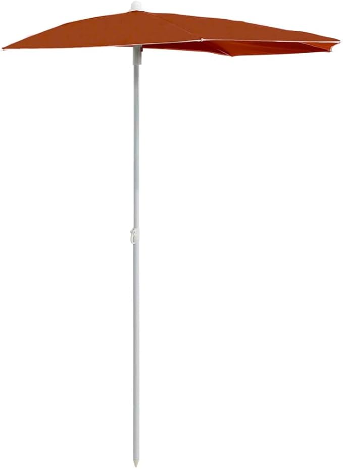Garden Half Parasol with Pole,Sun Shade Umbrella,Outdoor Umbrellas,Patio Umbrella,Table Umbrella,Picnic Umbrella,for Patios,Gardens,Balconies,Decks, 70.9"x35.4" Sand