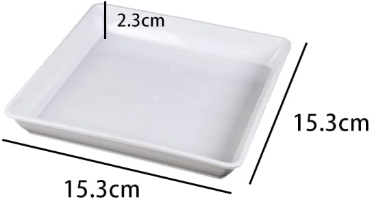 10pcs Plastic 6" Square Plant Saucer Drip Tray Indoors Outdoors Flower Pot Tray