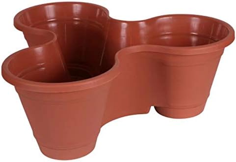 Steelpangal - 3 Tier Stackable Vertical Plastic Planter Mini Garden Herb Planter Indoor/Outdoor Use… (Adobe Terra Cotta)