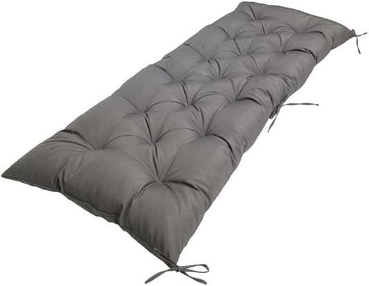 Srutirbo Waterproof Indoor/Outdoor Bench Cushion Garden Non-Slip Swing Chair Cushion, Loveseat Cushion for Patio Furniture Swing Wicker Garden Bench, Indoor Lounger Seat (Dark Grey, 47x19in)