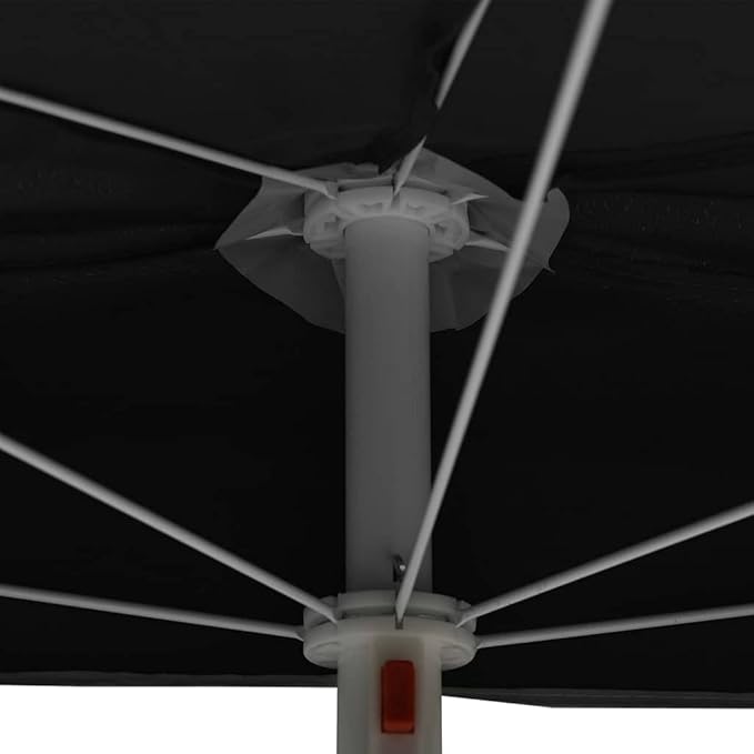 Garden Half Parasol with Pole,Sun Shade Umbrella,Outdoor Umbrellas,Patio Umbrella,Table Umbrella,Picnic Umbrella,for Patios,Gardens,Balconies,Decks, 70.9"x35.4" Sand