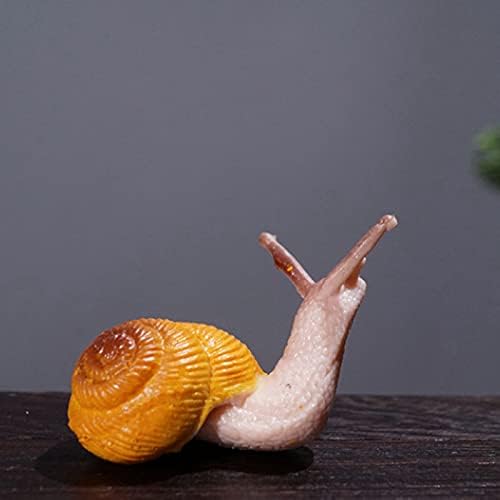 Acxico 5Pcs Cute Small Snail Lifelike Fairy Garden Terrarium Decor Figurine Animal Toys