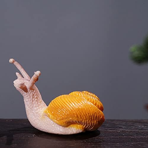 Acxico 5Pcs Cute Small Snail Lifelike Fairy Garden Terrarium Decor Figurine Animal Toys
