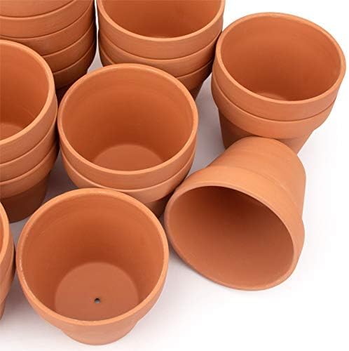 CFKJ [26 Pack] 4" Planter Nursery Pots Terracotta Pot Clay Pots Clay Ceramic Pottery Cactus Flower Pots Succulent Nursery Pots Garden Terra Cotta Pots with Drainage Hole (26)