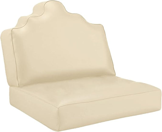 Waterproof Outdoor Chair Cushions 24x24,Filled With High-Support Sponge+ Latex Foam,Waterproof & Fade Resistant,With Sofa Backrest and Removable Cover,Outdoor Deep Seat Set For Patio Furniture