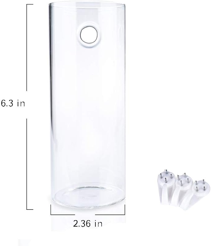 2 Pack Wall Hanging Planters Glass Terrariums - Cylindrical Plants Holders Air Plants Succulents Planters Flowers Glass Wall Vase Containers for Decor Indoor Garden