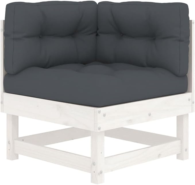 Garden Lounge Set White Garden Seating Ensemble Outdoor Furniture Set for Pond Deck