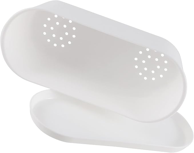 10 Pack 9 x 3.5 x 3.3 Inch Rectangle Window Planter Boxs, White Plastic Plant Pot with Saucers and Drainage Hole, Plastic Plant Pot for Windowsill Balcony Garden Home Office