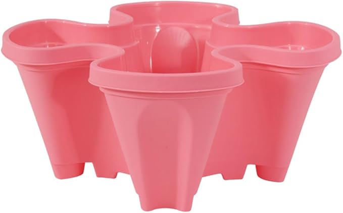 Vertical Planter 5 Tiered,Stackable Planters for Strawberry Herb Flower and Vegetable Stacking Garden Tower Gardening Pots with Removable Wheels and Bottom Indoor Outdoor
