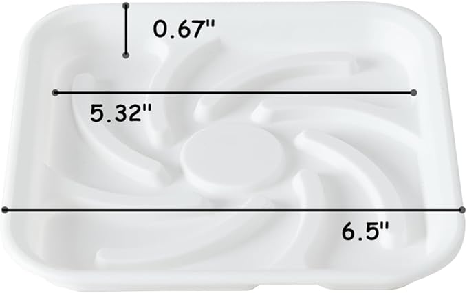 5 Pack Plastic Flower Plant Pot Saucer, Heavy Duty Plant Drip Trays Saucers for Indoors Outdoors,Quadrate Thick Sturdy Planter Bottom Plate(White,6.5")