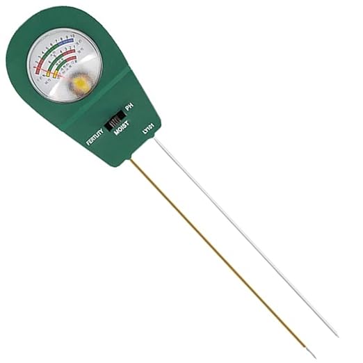Soil Test Kit, 3-in-1 Soil Moisture Meter, Soil pH and Nutrient Meter, Soil Tester Simultaneously Display Results for Garden, Lawn, Farm Indoor & Outdoor Plants