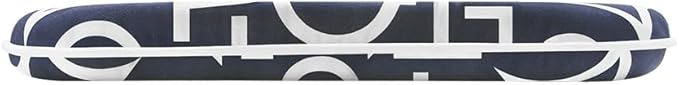 SleepMan Outdoor 17"x16" Chair Cushions with Ties Set of 2, Water Resistant All Weather U-Shape Seat Pads for Patio Garden Furniture Indoor Fade Resistant Patio Cushions (Blue Geo)