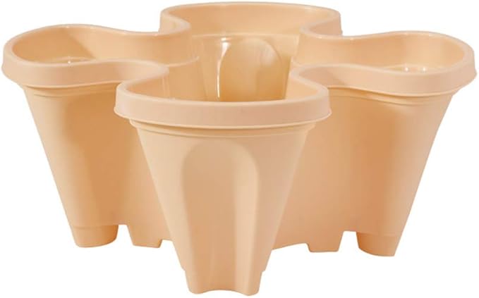 Vertical Planter 5 Tiered,Stackable Planters for Strawberry Herb Flower and Vegetable Stacking Garden Tower Gardening Pots with Removable Wheels and Bottom Indoor Outdoor