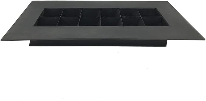 Modern Home Living Wall Galvanized Steel/Zinc Succulent Planter, Wall Mounted Garden Pocket Planter (12 Pocket, Black Zinc)