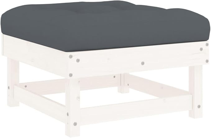 Garden Lounge Set White, Anthracite Outdoor Patio Set Garden Seating Ensemble for Pond Outdoor