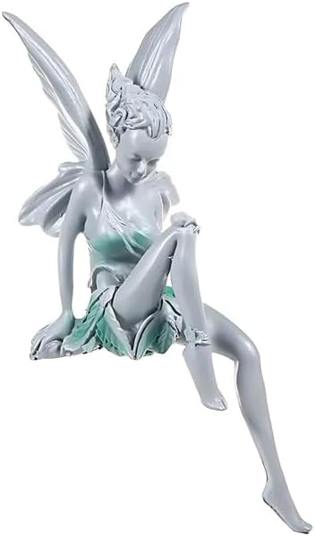 Outdoor Garden Fairy Statue - Realistic Angel Sculpture, Antique Resin Figurine for Lawn, Yard, Patio,Planter, Porch & Home Decor, Perfect Housewarming Gift