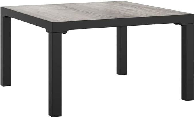 Garden Lounge Set Black and Dark Grey Outdoor Conversation Set Garden Seating Ensemble for Backyard Outdoor